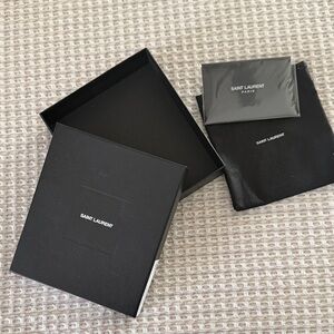 Saint Laurent Black Box and Pouch Set